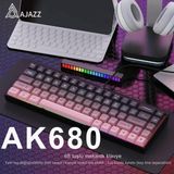 Universal 65% Kablolu Hotswap Mekanik Oyun Klavyesi,68 Tuşlu Taşınabilir Anti-Ghosting Klavye,gökkuşağı Arkadan Aydınlatmalı Programlanabilir,ergonomik, Ajazz AK680 Pembe | Brown Switch - 0-Bordo