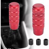 Üniversal 9.5 Cm Jdm Metal Spor Görünümlü Vites Topuzu Aparatlı Alüminyum Alaşım Otomatik-Manuel Yarış Vites Kolu Kırmızı