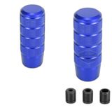 Üniversal 9.5 Cm Jdm Metal Spor Görünümlü Vites Topuzu Aparatlı Alüminyum Alaşım Otomatik-Manuel Yarış Vites Kolu Mavi