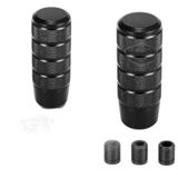 Üniversal 9.5 Cm Jdm Metal Spor Görünümlü Vites Topuzu Aparatlı Alüminyum Alaşım Otomatik-Manuel Yarış Vites Kolu Siyah