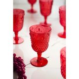 Universal Akrilik Kırmızı Tekli Kadeh & Su Meşrubat Kahve Yanı Bardağı 450 ml ( Cam Değildir ) - Renkli