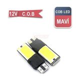 Universal Ampul 12V T-10 C.o.b Canbus Mavi