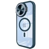 Universal Apple İphone 15 Pro Max Kılıf Teleskop Lens Magsafe Silikon Kapak - Lacivert