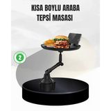 Universal Araç İçi Bardaklık Tepsisi 9 İnç Yemek Alanı Telefon Standlı