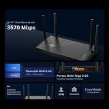 Universal Archer BE230, BE3600 Mbps, Fiber Destekli, 2× 2.5 Gbps Wan/lan Port + 3× Gbps Port, Vpn Destekli, Homesheild, Easy Mesh Uyumlu, Dual-Band Wi-Fi 7 Router - Çok Renkli