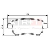 Universal Arka Fren Balatası Renault Fluence 09> Megane Iıı 09> Megane Iv 15> Grand Scenıc Iıı 09> Clıo V 20> Captur Iı 20>