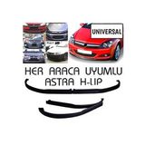 Universal Astra H Lip 2 Parça Esnek Plastik Mat Siyah Tampon Altı Ek Lip Bir Çok Araca Uyumlu