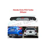 Universal Autogp Honda Civic Fc5 Uyumlu Arka Tampon Difüzörü 4 Çıkış Egzoz Gri