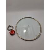 Unıversal Cam Kapak 26 cm ve Tutamağı - ELMA ŞEKERİ KIRMIZI