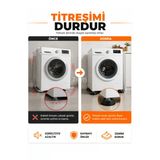 Universal Çamaşır Ve Kurutma Makinesi Titreşim Önleyici Kauçuk Ayak Takozu 4'Lü Veya 8’Li Set – Kaydırmaz Gürültü Azaltıcı