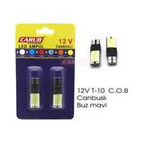 Universal Dipsiz Ampul 12V T-10 C.o.b Canbus Buz Mavi