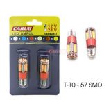 Universal Dipsiz LED Turuncu 12V T10 57 Smd Cambus Fiber Turuncu