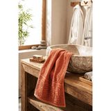 Universal El Yüz Havlusu 50X90 cm %100 Pamuk Kısmi Kadife Vento Kiremit - Çok Renkli