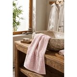 Universal El Yüz Havlusu 50X90 cm %100 Pamuk Kısmi Kadife Vento Pembe - Çok Renkli