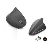 Universal Ergonomik Dikey Mouse Dual Mode 1600 Dpi Sessiz Rgb - Siyah ND1211