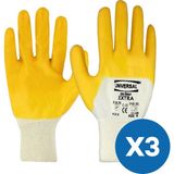 Universal Extra C-55 Nitril Eldiven (3 Çift) - Sarı - 9
