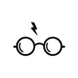 Universal Findit Harry Potter Glasses 58 Sticker Araba Oto Arma Duvar Çıkartma 20 Cm