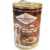 Universal Food Dana Eti Ve Pirinçli Püre Köpek Konserve Yaş Mama 400 Gr 12 Adet