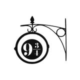 Universal Harry Potter Platform 9 34 King Cross Station Sticker Araba Oto Arma Duvar Sticker Çıkartma 20 Cm