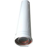 Universal Hermetik Kombi Baca Uzatma Borusu 100 cm İç Çapı 6 cm Dış Çapı 10 cm Beyaz Fırın Boya
