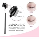 Universal Kirpik Fırçası Seyahat, Metal Kirpik Fırçası ve Kirpik Tarak Seti, Çelik Kaş Fırçası ve Kaş Tırnağı, Hassas Uygulama Için Spoolie Fırça ve Açılı Kaş Fırçası, Şekillendirme ve Tanımlama - 0-Siyah