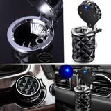 Universal Kristal Pirlanta Tas Gorunumlu Mavi Led Isikli Lux Oto Kulluk Kapakli Spor Arac Ici Kulluk Araba Kullugu Siyah