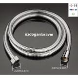 Üniversal Krom Duş Banyo Spirali Hortumu 150 cm