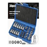 Universal Lokma Takımı 34 Parça 3/8 1/4 Torx & E Lokma Set