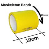 Universal Maskeleme Kağıt Bant Geniş taban bandı 100mmx20mt SARI