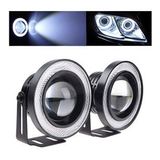 Üniversal Mercekli Angel Sis Farı Metal Su Geçirmez 76 mm Beyaz Halkalı Angel Eyes