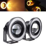 Üniversal Mercekli Angel Sis Farı Metal Su Geçirmez 76 mm Sarı Halkalı Angel Eyes