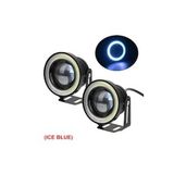 Üniversal Mercekli Angel Sis Farı Su Geçirmez 76 Mm Buz Mavi Metal Halkalı Angel Eyes