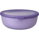 Universal Multi Bowl Cirqula Round - Kapaklı Saklama Kabı - Buzdolabı Için Hava Geçirmez Saklama Kutusu Olarak Uygundur, Mikrodalga Fırın ve Saklama Kabı Olarak - 2250 ml - Nordic Lilac - 0 - 19 lt - 0 Siyah