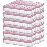 Universal Nora 12'li 1.2 Litre Küçük Boy Açık Pembe Saklama Kabı - 0 - 19 lt - 0 Siyah