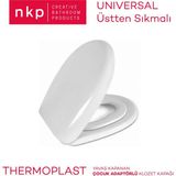 Universal Orjinal Çocuk-Yetişkin Yavaşi Kapanır Klozet Kapağı - Beyaz