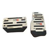 Universal Otomatik Metal Pedal Seti 2 Parça Krom Siyah