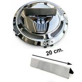 Universal Piramit Jant Kapağı Fırfırı 4'Lü Set 20Cm Krom Metal Profil-Piramit Fırfır