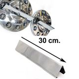 Universal Piramit Jant Kapağı Fırfırı 4'Lü Set 30Cm Krom Metal Profil-Piramit Fırfır