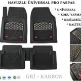 Universal Renault 9 Sedan 1989 Uyumlu Derin Havuzlu Pro Paspas Siyah - Gri