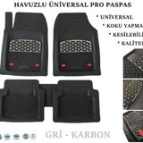 Universal Renault 9 Sedan 1993 Uyumlu Derin Havuzlu Pro Paspas Siyah - Gri