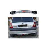 Universal Renault Clio 2 Uyumlu Hb Difüzör Arka Tampon Eki Gri 4 Egzoz Çıkışlı