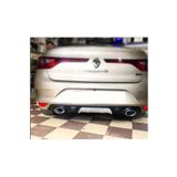 Universal Renault Megane 4 Difüzör Arka Tampon Çift Egzoz Görünümlü Gri