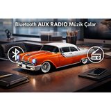 Universal RT-1954 Retro Tasarım Müzik Araba Bluetooth Hoparlör – 10W Güç – Şarjlı – Aux & Tf Kart Destekli (Turuncu )