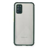 Universal Samsung Galaxy A02s Kılıf Miami Şeffaf Silikon - Koyu Yeşil