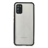 Universal Samsung Galaxy A02s Kılıf Miami Şeffaf Silikon - Siyah
