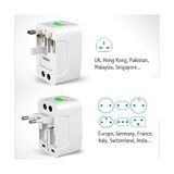 Universal Seyahat Fişi (150 Ülkeler) Weltreise Fiş/seyahat Adaptörü/power Charger Plug/all In One Universal World Travel Adaptörü Eu Us Uk Au China (Beyaz) - 0 - Siyah - Option-1