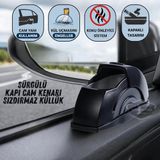 Üniversal Sürgülü Kapı Cam Kenarı Yanmaz Koku Geçirmez Sızdırmaz Oto Küllük Dumansız Kapaklı Spor Araç İçi Küllük Araba Küllüğü Siyah ONK95