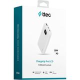 Universal ttec ChargeUp Pro LCD 10.000 mAh Powerbank 20W Çıkış Gücü ile Hızlı Şarj Kapasitesi - Renkli