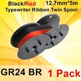 Unıversal Twın Spool Gr.24 (12.7mmx5mt) Black Siyah Muadil çift Makara Daktilo Şeridi