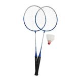 Universal Universal 2 Raket 3 Top Badminton Set Badminton Raket/top, Unisex, Gri, Large